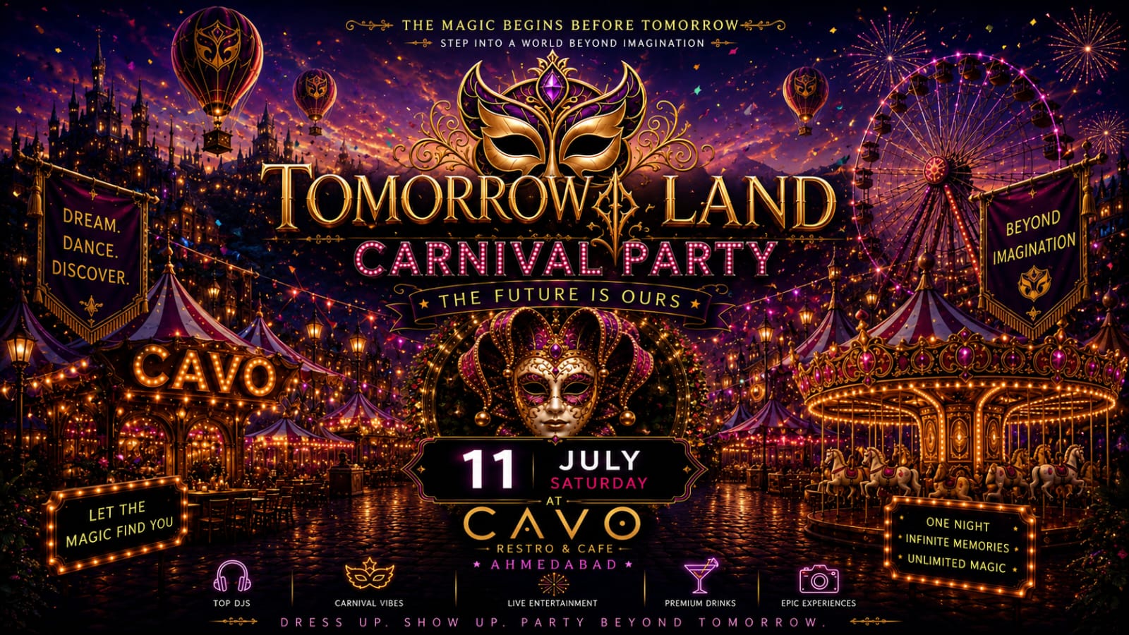 TOMORROWLAND CARNIVAL PARTY AT CAVO CAFE