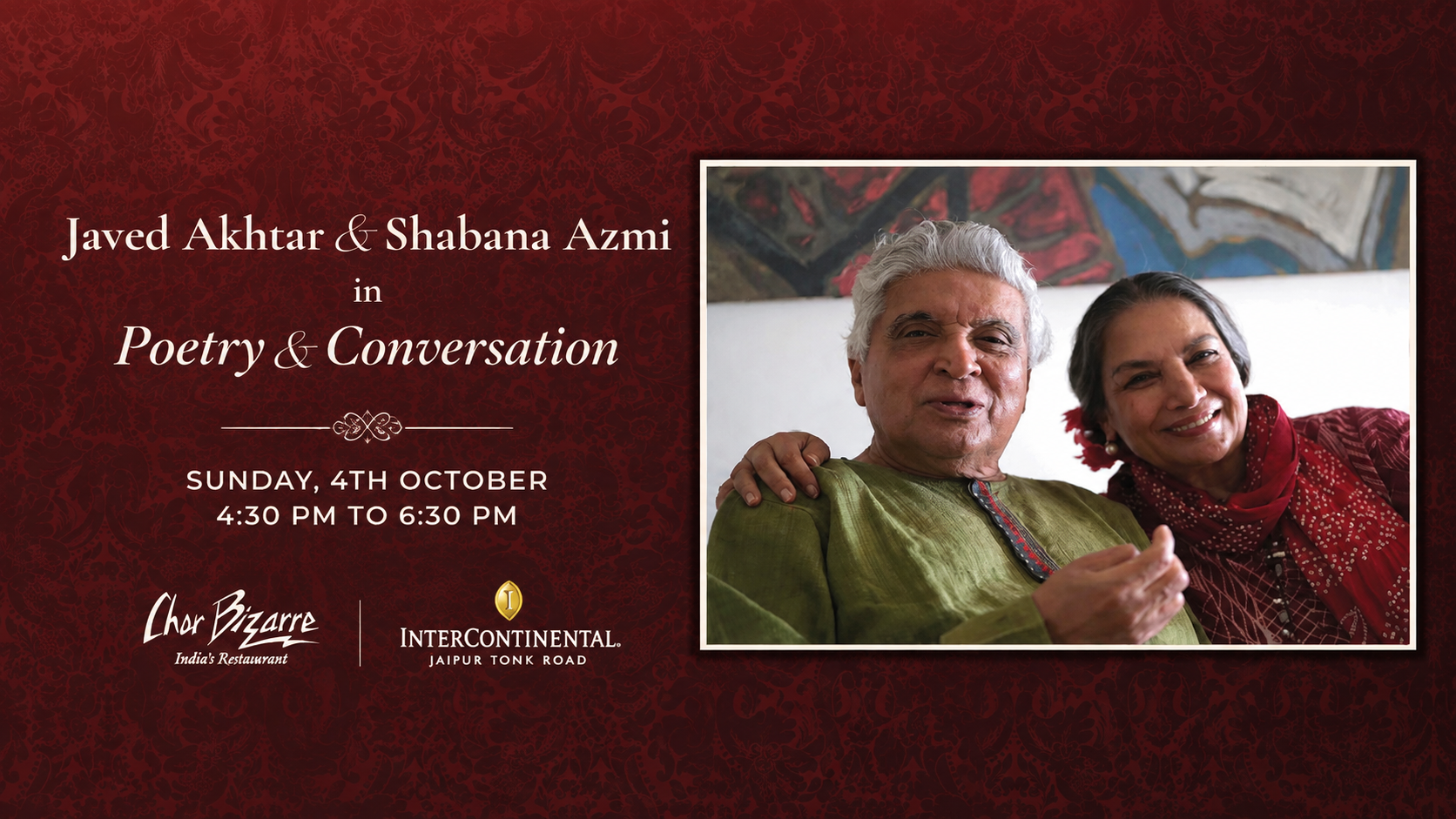 JAVED AKHTAR AND SHABANA AZMI POETRY AND CONVERSATION