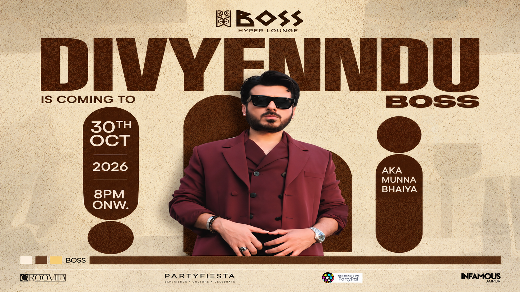 DIVYENNDU AKA MUNNA BHAIYA LIVE AT BOSS HYPER LOUNGE