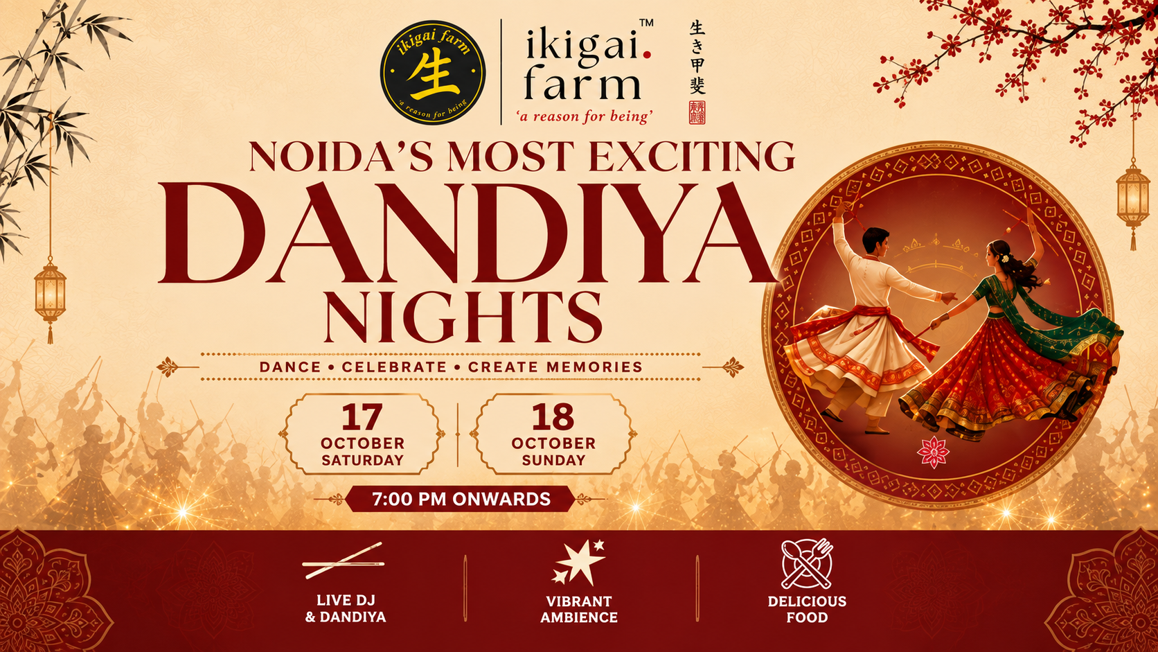 NOIDA'S MOST EXCITING DANDIYA NIGHTS IKIGAI FARM