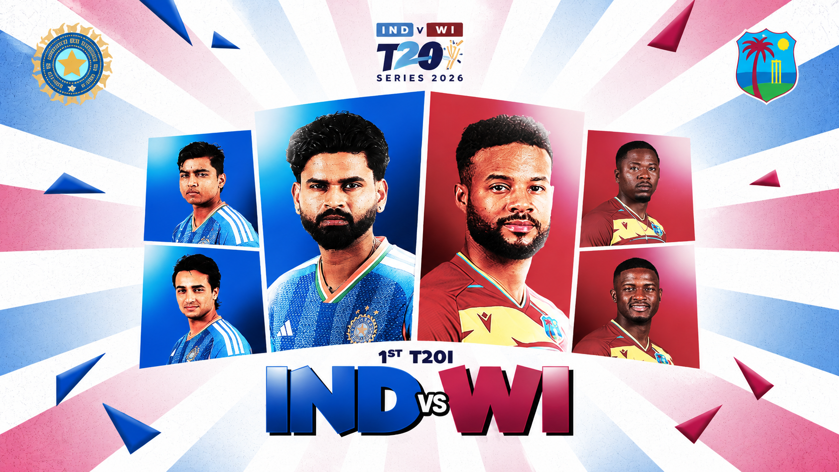 1st T20I: India vs West Indies | Lucknow