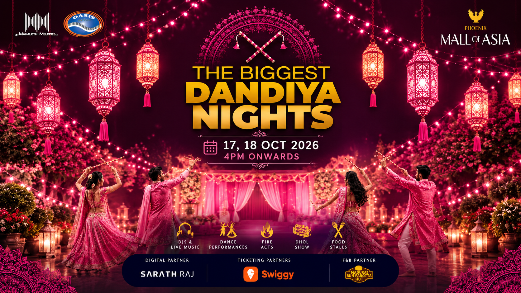 DANDIYA NIGHTS 2026 BANGALORE - PHOENIX MALL OF ASIA