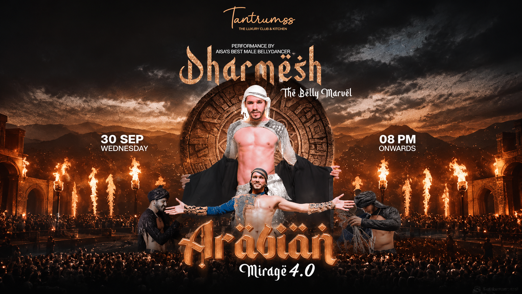 ARABIAN MIRAGE PERFORMANCE BY ASIA'S BEST MALE BELLYDANCER DHARMESH NAIK