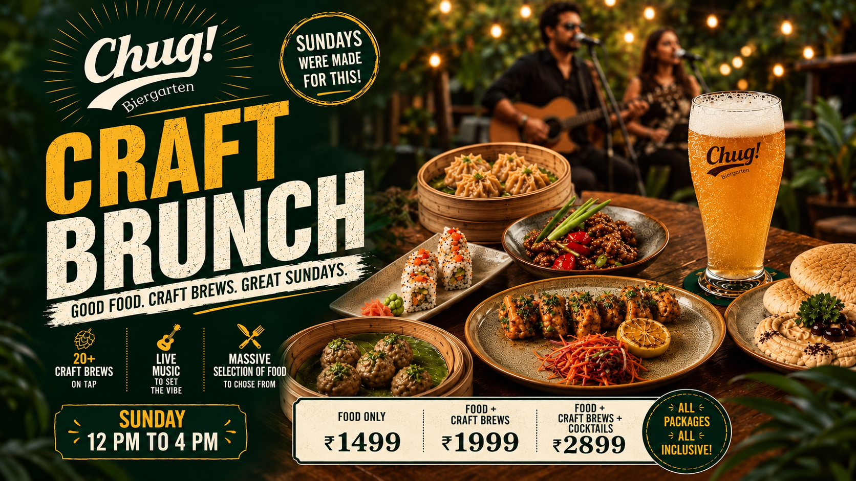 CRAFT BRUNCH AT CHUG BIERGARTEN