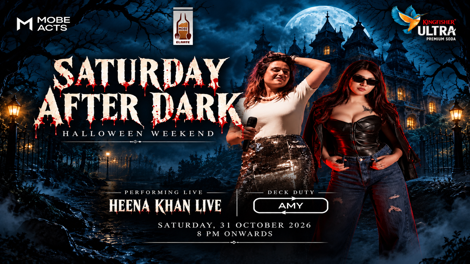 SATURDAY AFTER DARK FT HEENA KHAN LIVE AND DJ AMY MOBE